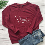 Womens Colorful Printed Crew-neck Sweatshirt