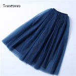 Prom Dress Tulle Skirt Womens Half-skirt