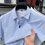 Mens Business-Casual Breathable Cotton Shirt