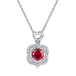 S925 Sterling Silver Heart Necklace, 1ct D-VVS1 Moissanite & Lab-Grown Gems, Platinum Plated 3g With GRA Certificate Gift Box