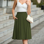 Commuter Slimming Skirt With Pockets For Women