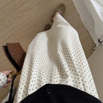 Figure-flattering High-waisted Patchwork A-line Skirt