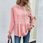 Designer-style Pullover Hoodie In Solid Color