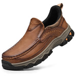 Mens Casual Leather Shoes With Thick Soles