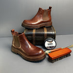 Men's Genuine Leather Retro Horse Leather High-top Martin Boots
