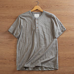 Mens Lightweight Breathable Solid-color Top For Summer