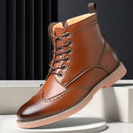 Men's High-top Business Casual Leather Shoes British Martin Boots