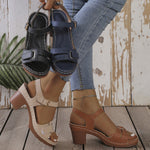Chunky-heel Large-size Summer Casual Womens Sandals