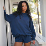 Loose-fit Drop-shoulder Top For Women Trendy And Stylish Hooded Sweatshirt
