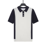Mens Knitted Short-Sleeve Casual Top