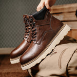 New Men's Platform High-top Motorcycle Sports Leisure Worker Boot