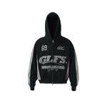American-style Suede-Brushed Zip-Up Jacket Sweatshirt Short-Style Hooded Top For Couples