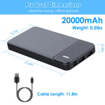 1Pc 30000mAh 20000mAh 1W MAh Fast Charging Power Bank Charger With 1 USB Cable Fit For IOS Phone 15 14 13 And More