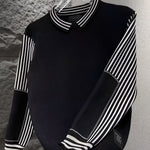 Mens Shirt-collar Knit Sweater For Spring And Autumn