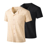 Mens New Short-sleeved Knitted Sweater