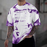 Mens Printed Crew-Neck Short-Sleeve Top