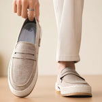 2026 British Retro Round Toe Casual Suede Loafers Slip-on Fisherman Skate Shoes