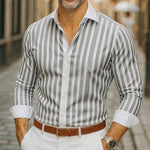 Mens Long-sleeve Striped Shirt