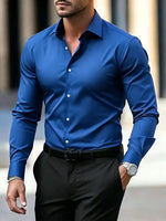Mens Long-Sleeve Plus-Size Business Shirt