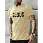 Mens Casual Stylish Printed Short-sleeve Top