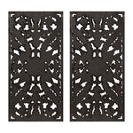 Distressed Carved Wood 2-piece Wall Decor Set