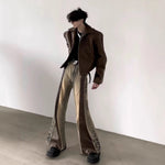 Retro Washed Distressed Loose Straight-Leg Wide-Leg Pants For Men