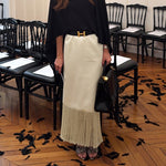 Fashionable Casual Straight-leg Tassel Skirt For Women
