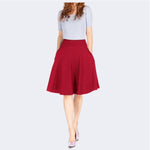 Knee-length A-line Skirt With Pockets Exuding An Elegant And Professional Vibe