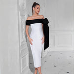 Bow-tie Design Figure-hugging Evening Gown For Parties And Banquets