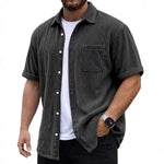 Mens Corduroy Short-Sleeve Shirt