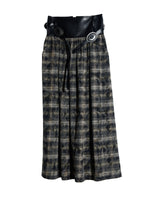 Lady's Vintage Checkered Long-style Casual Skirt