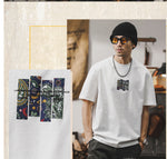 American-style Vintage Mens Short-sleeve T-shirt