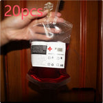 Transparent Food Grade PVC Drink Beverage Bag Vampire Blood Bag Cosplay Pouches Props Halloween Party Decoration Supplies