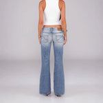 Women's Low-rise Straight-leg Denim Jeans