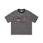Printed Crew-neck Short-sleeve Casual Loose-fit
