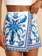 Fashionable Minimalist Casual Printed High-waisted Shorts