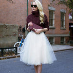 European And American High-waisted Mesh Skirt