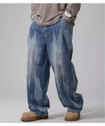 American-style Relaxed Straight-leg Washed Denim Jeans