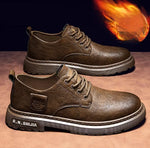 Men's Leather Boots Fashion Outdoor Leisure Low-top Work Boots