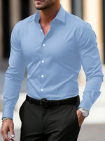 Mens Long-Sleeve Plus-Size Business Shirt