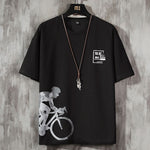 Summer Casual Set Mens Ultra-Thin Quick-Dry Ice Silk Short-Sleeve