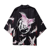 Printed Cardigan Loose-fit Mens Jacket Cloak-style Shirt