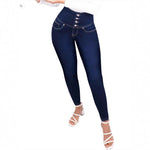 Bodybuilding Peach-butt Shaping Jeans In Light Blue