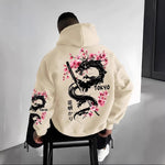 Fashionable Printed Hooded Casual Mens Sweatshirt