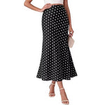 Bohemian A-line High-waisted Chic Silk Midi Dress For Women