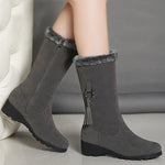 Long Furry Mouth Fleece-lined Martin Boots Autumn And Winter New