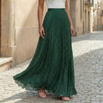 Retro Polka-dot Swing Dress Casual Holiday Long Skirt