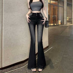 High-waisted Leg-slimming Vintage Flared Denim Pants