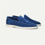 One-pedal Driving Flat Shoes With Frosted Suede