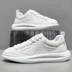 2026 New Summer Men's Mesh Breathable Skate Shoes, Thick Sole Trendy Casual Sports Mesh Sneakers For Young Men & Travel